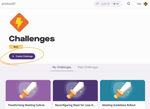 + Create Challenge