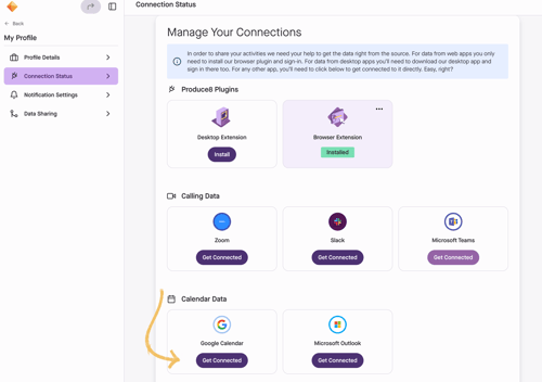 Google Calendar - Get Connected